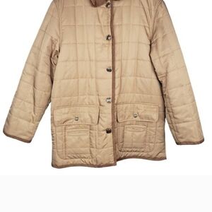 Jaclyn Smith Beige Quilted Puffer Jacket